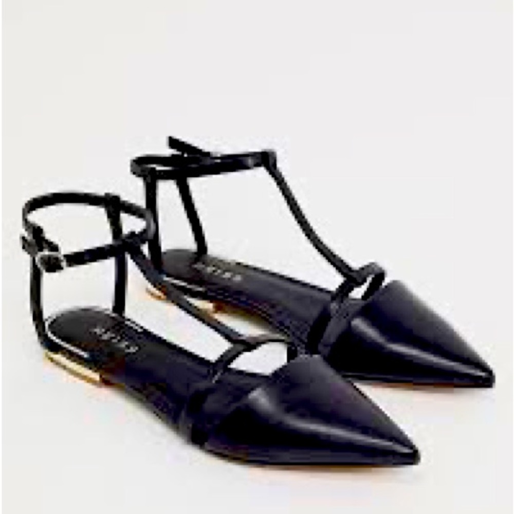 Reiss olivia pointed ballet flats in black BNWT